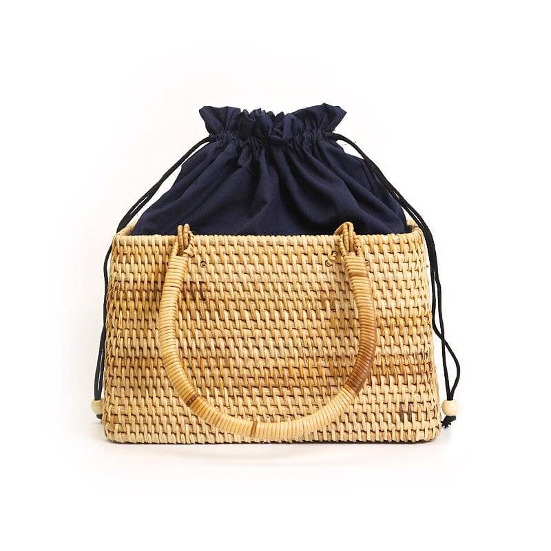 Kaia Rattan Basket Bag (small)