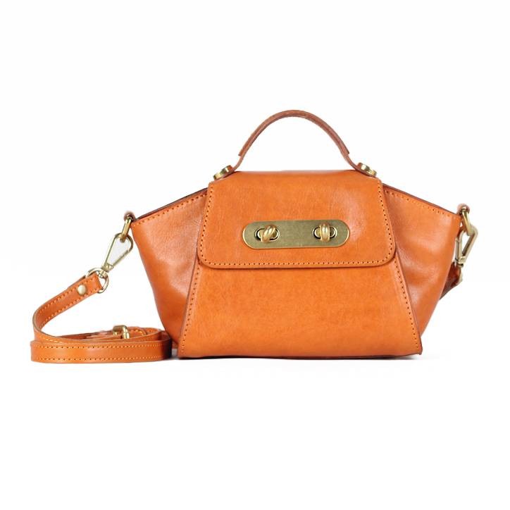 Lilia Vegetable Tanned Leather Top Handle Bag