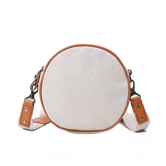 Ven Cotton Canvas Crossbody Bag With Vegetable Tanned Leather Trim