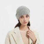 Brinly Pure Cashmere Ribbed Beanie
